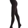 Couture Tights | Fashion Cable Fleece Tights - Black