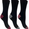 Flexitop Socks | 3 Pack Womens Bamboo Socks - Coloured Heel