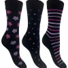 Flexitop Socks | 3 Pack Womens Bamboo Socks - Black Mix