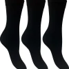 Flexitop Socks | 3 Pack Womens Bamboo Socks - Plain Black