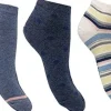 Flexitop Socks | 5 Pack Womens Cotton Rich Trainer Socks - Spots & Stripes