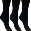 Flexitop Socks | 3 Pack Womens Cotton Rich Socks - Black