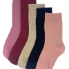 Flexitop Socks | 5 Pack Womens Cotton Rich Socks - Pink Mix