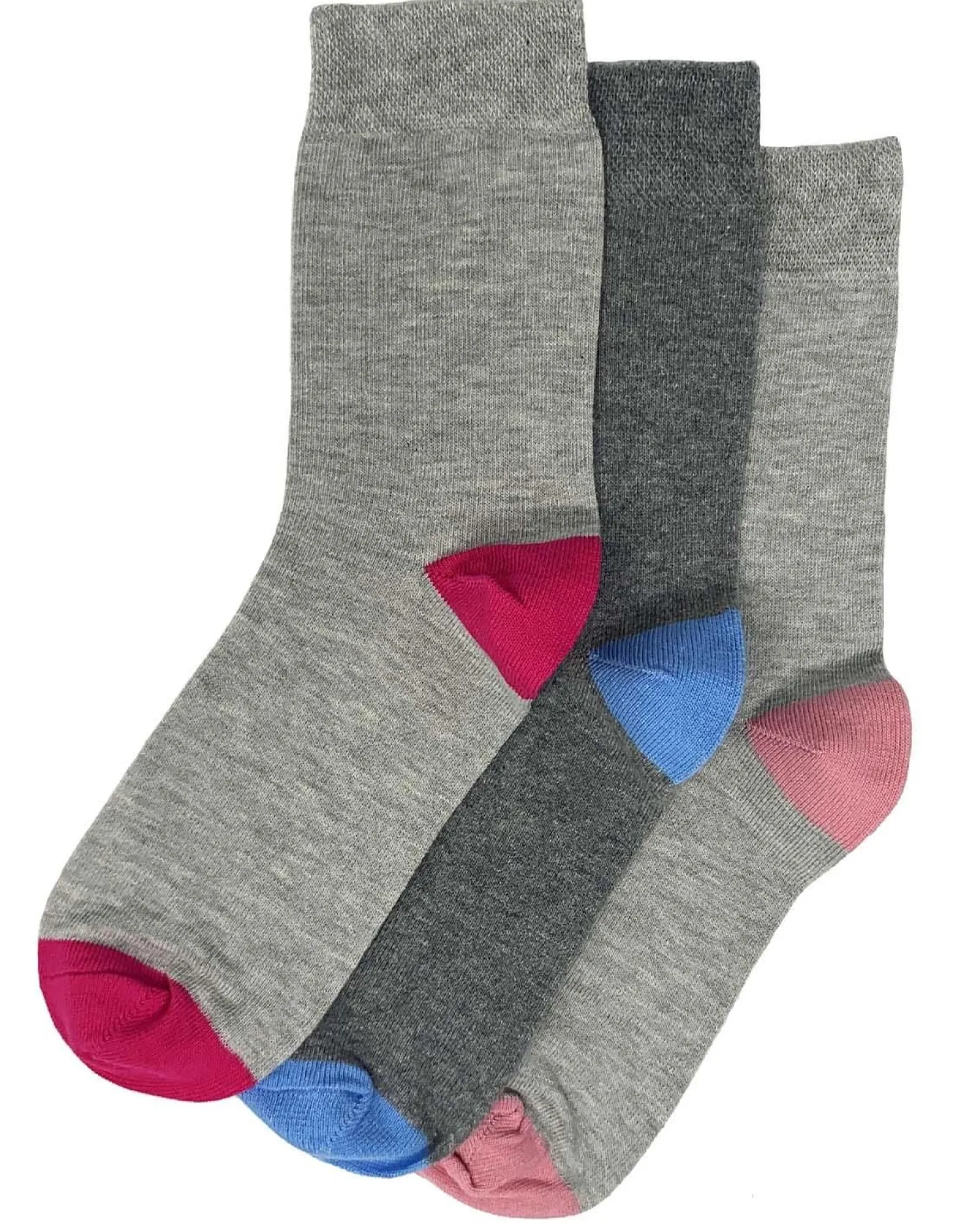 flexitop__pack_womens_cot_1-5.webp Flexitop Socks | 3 Pack Womens Cotton Rich Socks - Grey