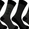 Men Flexitop Mens 4 Pack Bamboo Socks - Black Argyle