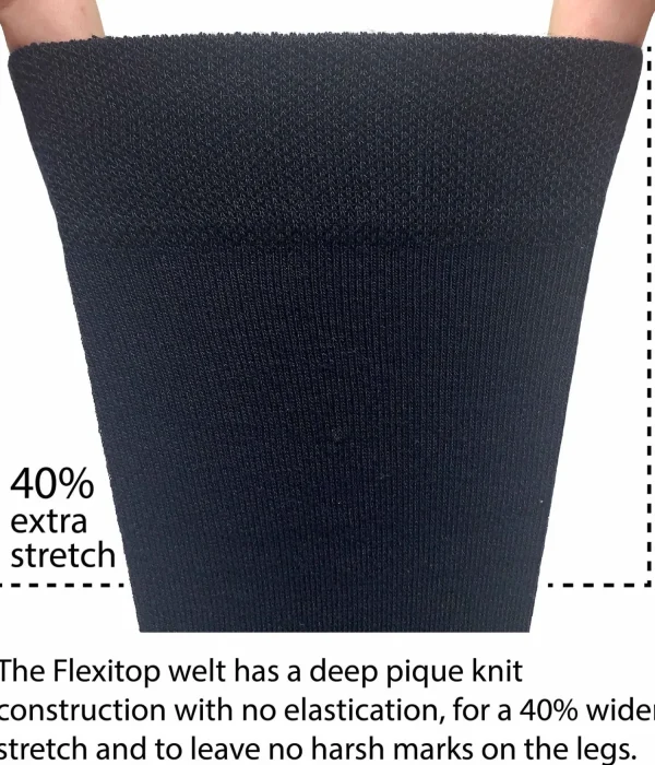 Men * Flexitop Mens 4 Pack Bamboo Socks - Navy/Grey