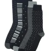 Men Flexitop Mens 5 Pack Dress Socks - Black Stripe