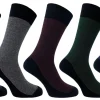Men Flexitop Mens 5 Pack Dress Socks - Feeder Stripe