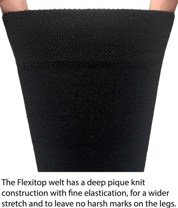 Men Flexitop Mens 3 Pack Dress Socks - Navy Geo Print