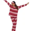 Follow That Dream Pyjamas | Fairisle Fleece Pyjamas - Red