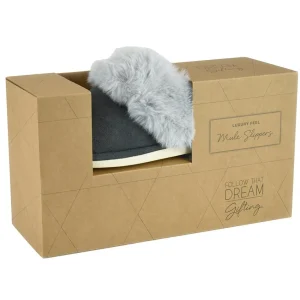 Follow That Dream Slippers | Faux Fur Lined Slippers - Charcoal