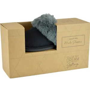 Follow That Dream Slippers | Faux Fur Lined Slippers - Black