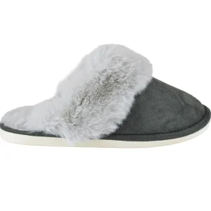 Follow That Dream Slippers | Faux Fur Lined Slippers - Charcoal