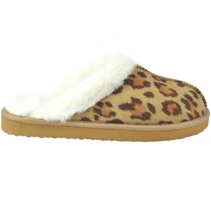 Follow That Dream Slippers | Faux Fur Lined Slippers - Leopard