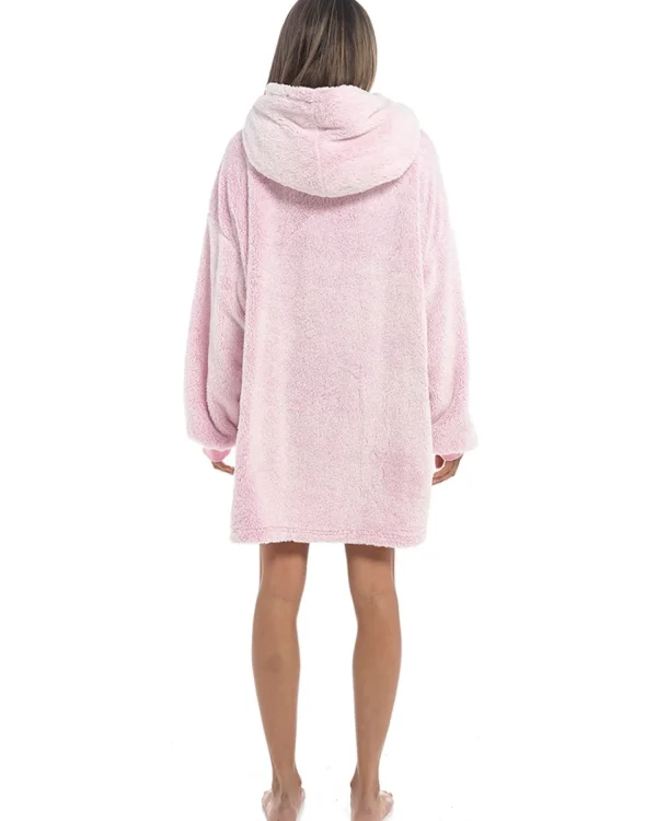 Follow That Dream Loungewear | Fluffy Sherpa Oversized Hoodie - Pink