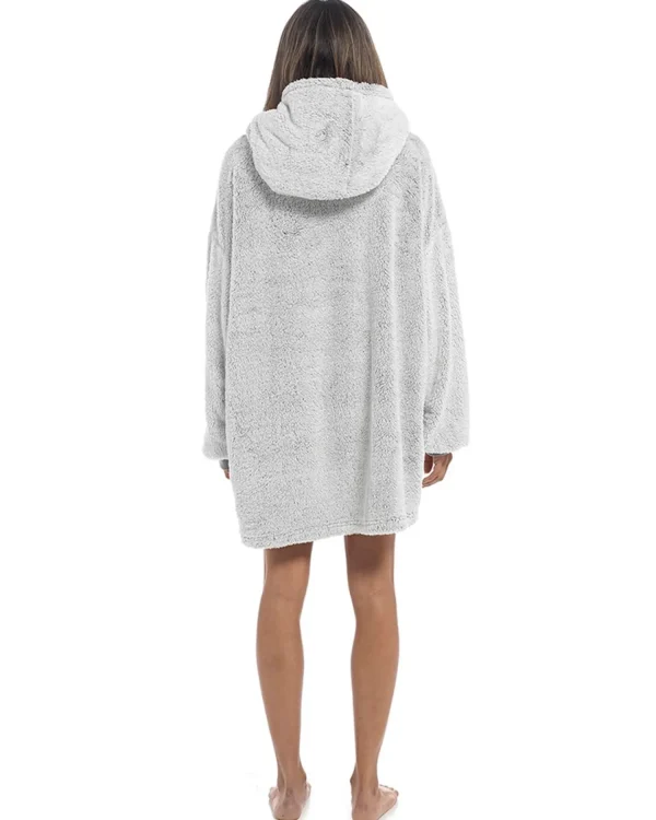 Follow That Dream Loungewear | Fluffy Sherpa Oversized Hoodie - Grey