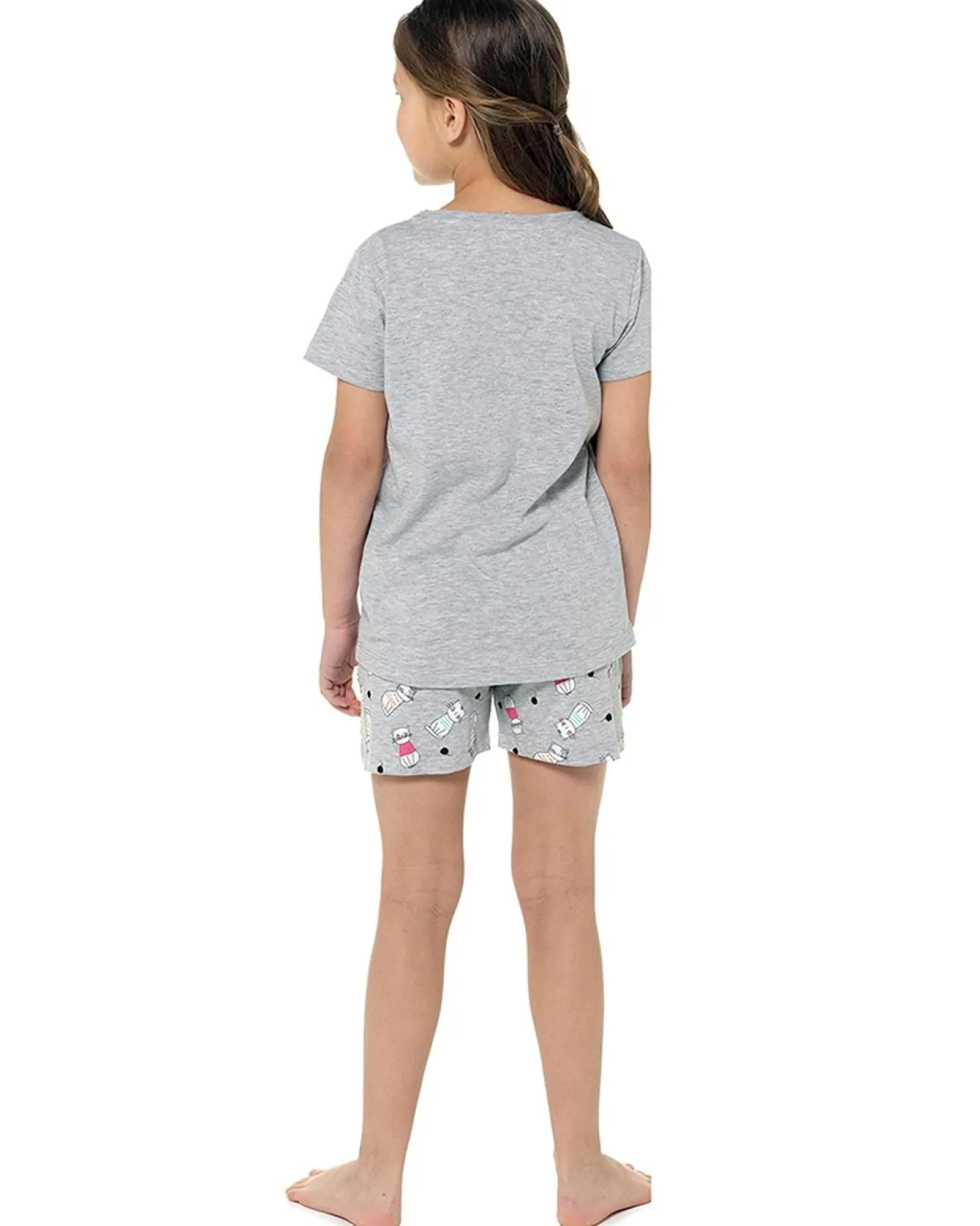 follow_that_dream_girls_g_0-1.webp Kids Follow That Dream Girls Grey Cat Short Pyjamas