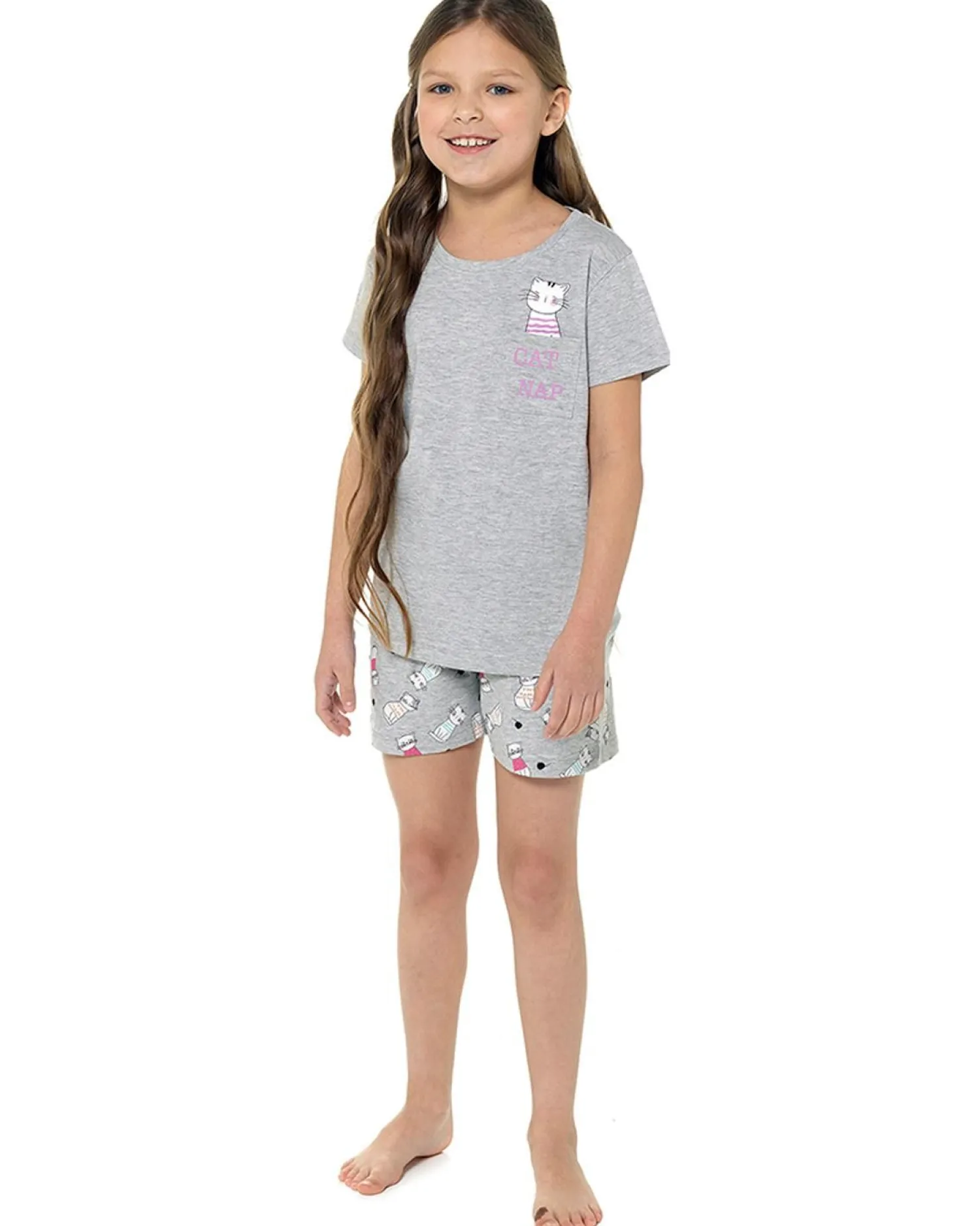follow_that_dream_girls_g_1-1.webp Kids Follow That Dream Girls Grey Cat Short Pyjamas