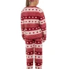 Kids Follow That Dream Kids Fairisle Fleece Pyjamas - Red