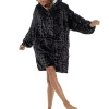 Follow That Dream Loungewear | Leopard Oversized Hoodie - Black
