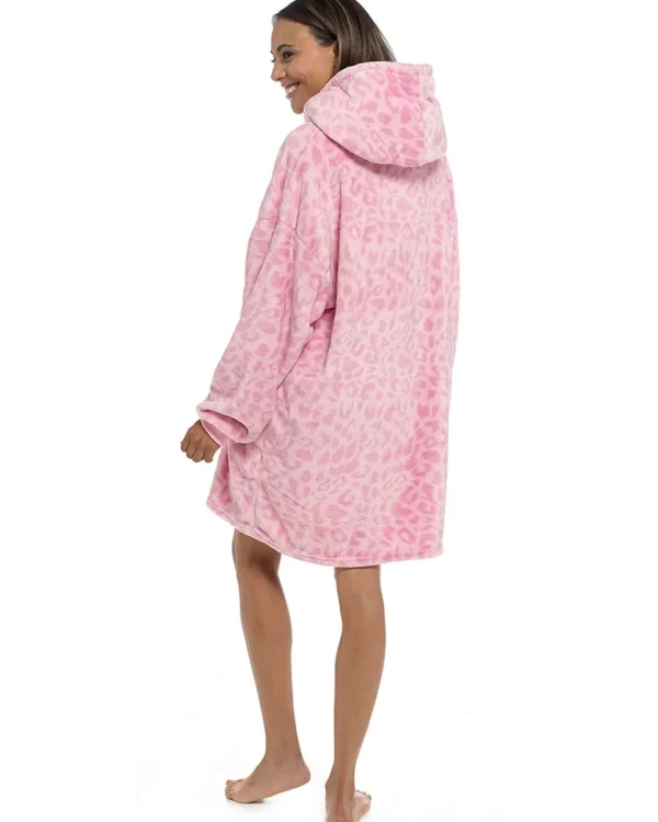 Follow That Dream Loungewear | Leopard Oversized Hoodie - Pink