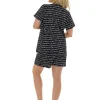 Follow That Dream Pyjamas | Maternity All Over Print Short Pyjamas - Black