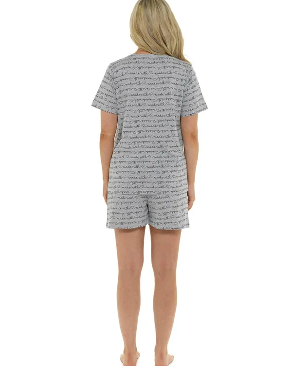 Follow That Dream Pyjamas | Maternity All Over Print Short Pyjamas - Grey