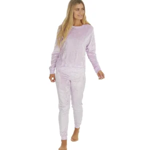 Forever Dreaming Loungewear | Crushed Velvet Lounge Set - Lilac