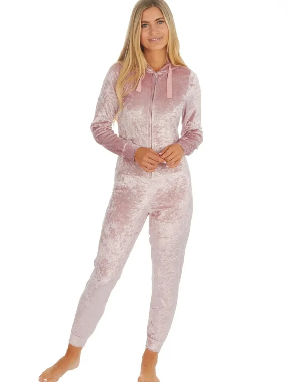 Forever Dreaming Onesies | Crushed Velvet Onesie - Pink