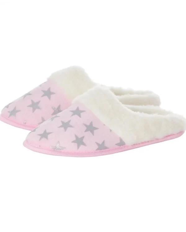 Forever Dreaming Slippers | Foil Star Slippers - Pink