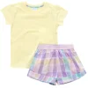 Kids Forever Dreaming Girls Pastel Check Pyjamas - Yellow