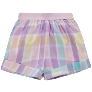 Kids Forever Dreaming Girls Pastel Check Pyjamas - Yellow