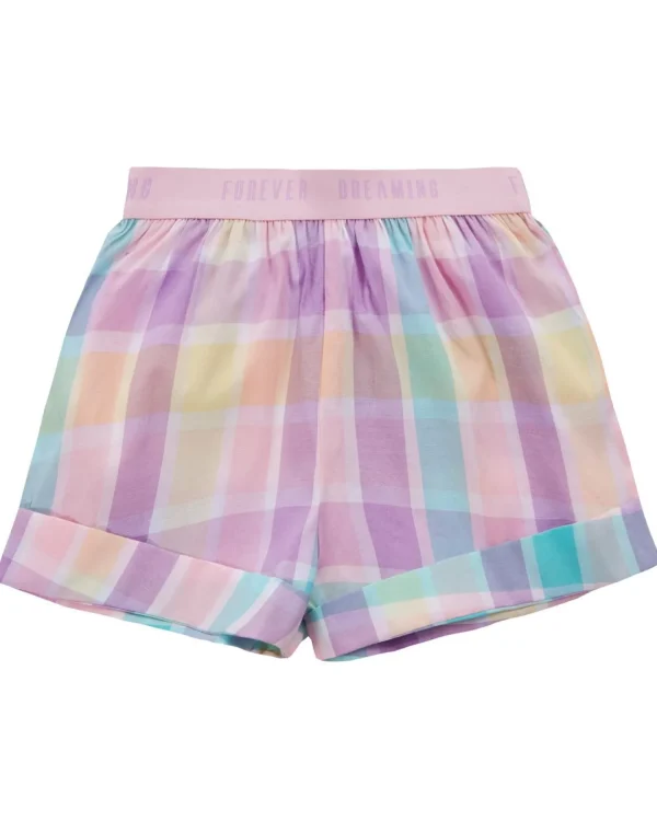 Kids Forever Dreaming Girls Pastel Check Pyjamas - Yellow