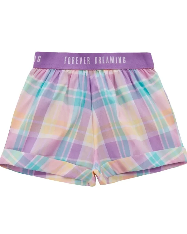 Kids Forever Dreaming Girls Pastel Check Pyjamas - Pink