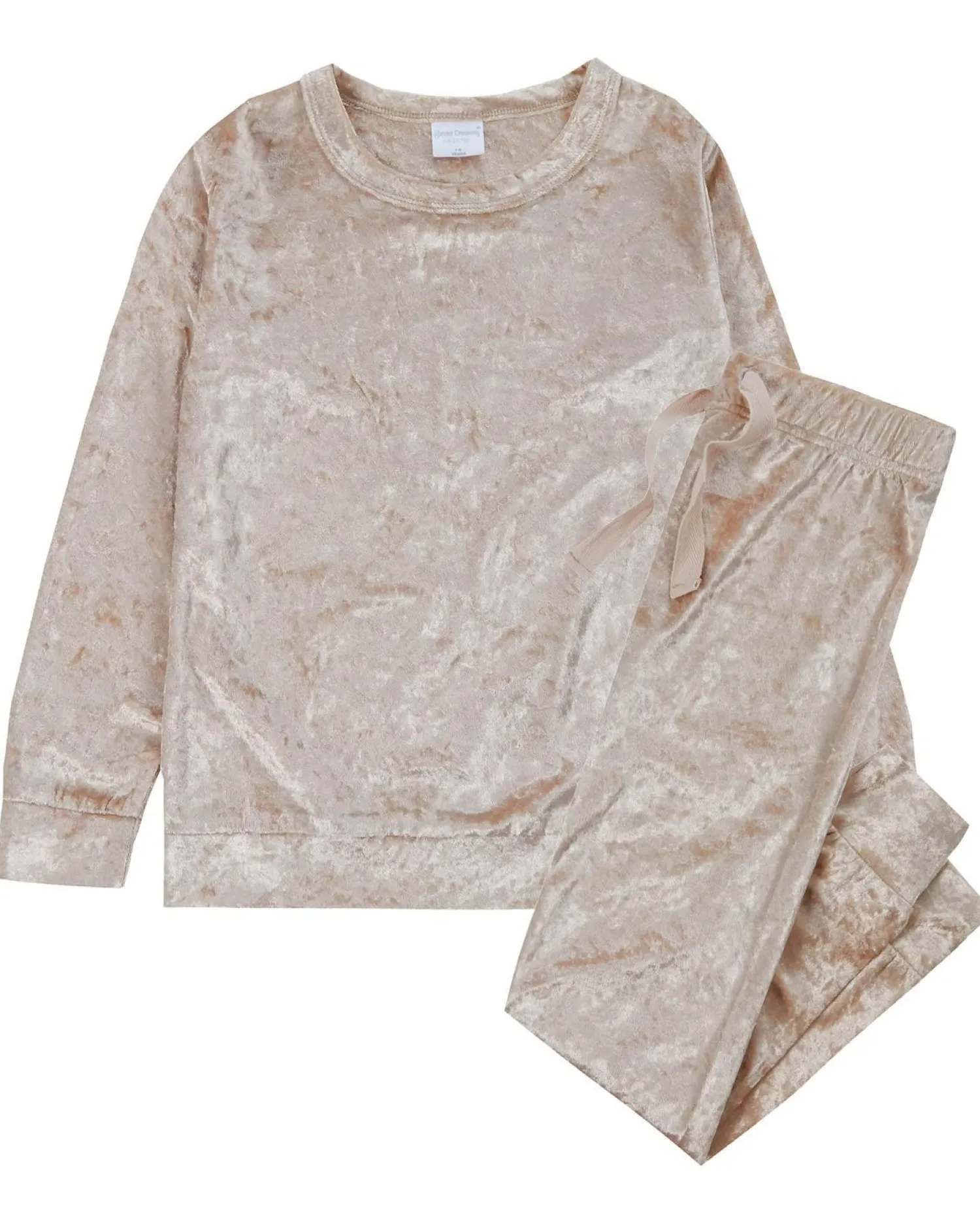 forever_dreaming_girls_ve_0-1.webp Kids Forever Dreaming Girls Velvet Lounge Set - Gold