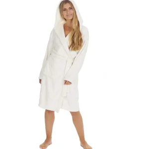 Forever Dreaming Dressing Gowns | Hooded Dressing Gown - Cream