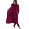 Forever Dreaming Pyjamas | Shimmer Fleece Pyjamas - Burgundy