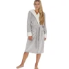 Forever Dreaming Dressing Gowns | Shimmer Fleece Dressing Gown - Grey
