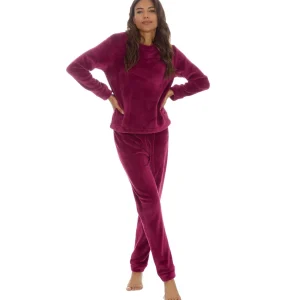 Forever Dreaming Pyjamas | Shimmer Fleece Pyjamas - Burgundy