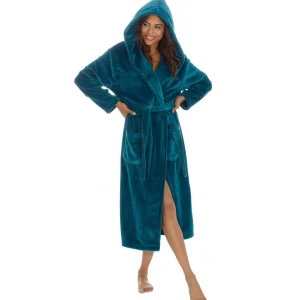 Forever Dreaming Dressing Gowns | Shimmer Fleece Dressing Gown - Teal