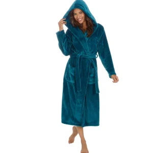 Forever Dreaming Dressing Gowns | Shimmer Fleece Dressing Gown - Teal