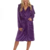 Forever Dreaming Dressing Gowns | Womens Hooded Dressing Gown - Purple