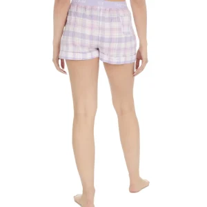 Forever Dreaming Pyjamas | Woven Check Pyjama Shorts - Lilac