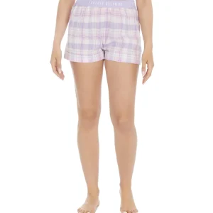 Forever Dreaming Pyjamas | Woven Check Pyjama Shorts - Lilac