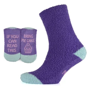 Foxbury Socks | 3 Pairs Womens Novelty Slogan Sole Cosy Socks