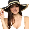 Foxbury Hats | Black Straw Floppy Summer Hat