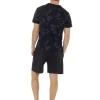 Men Foxbury Blue Jersey Camo Short Pyjamas