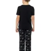 Kids Foxbury Boys Black Gaming Long Pyjamas