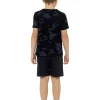 Kids Foxbury Boys Blue Camo Short Pyjamas