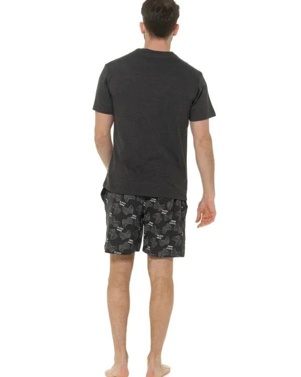 Men Foxbury Charcoal Jersey Gaming Short Pyjamas